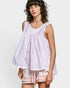 Pink Cotton Smocked Sleeveless Top