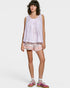 Pink Cotton Smocked Sleeveless Top