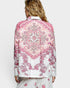 Ivory & Pink Floral Print Button-Front Blouse