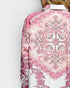 Ivory & Pink Floral Print Button-Front Blouse