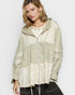 Sage Hooded Patchwork Jacket