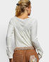 Ivory Lace Trim Henley Top