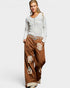 Ivory Lace Trim Henley Top