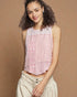 Blush Patchwork Lace Tank
