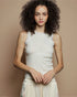 Soft Ivory Lace Trim Sleeveless Tank