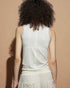 Soft Ivory Lace Trim Sleeveless Tank