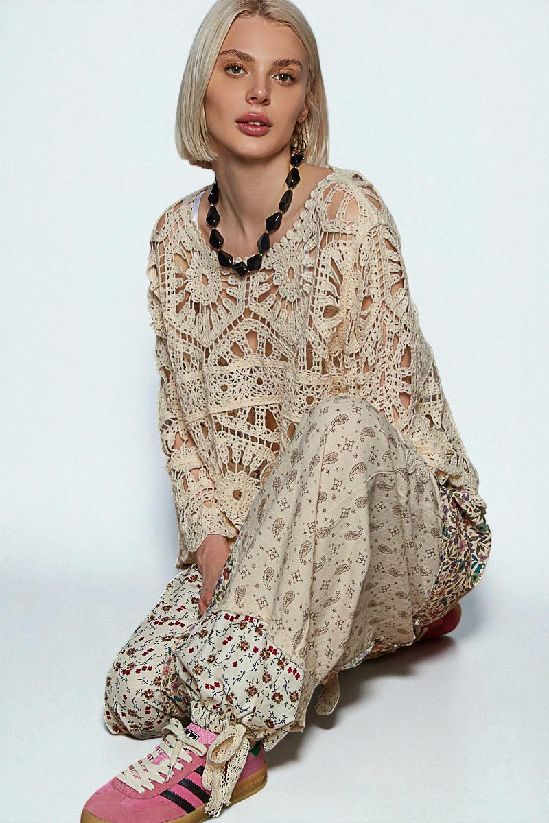 Ivory Crochet Lace Top