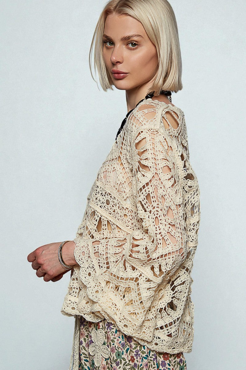 Ivory Crochet Lace Top