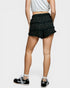 Black Floral Ruffle Lounge Shorts