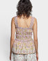Blush & Lemon Floral Smocked Peplum Tank Top