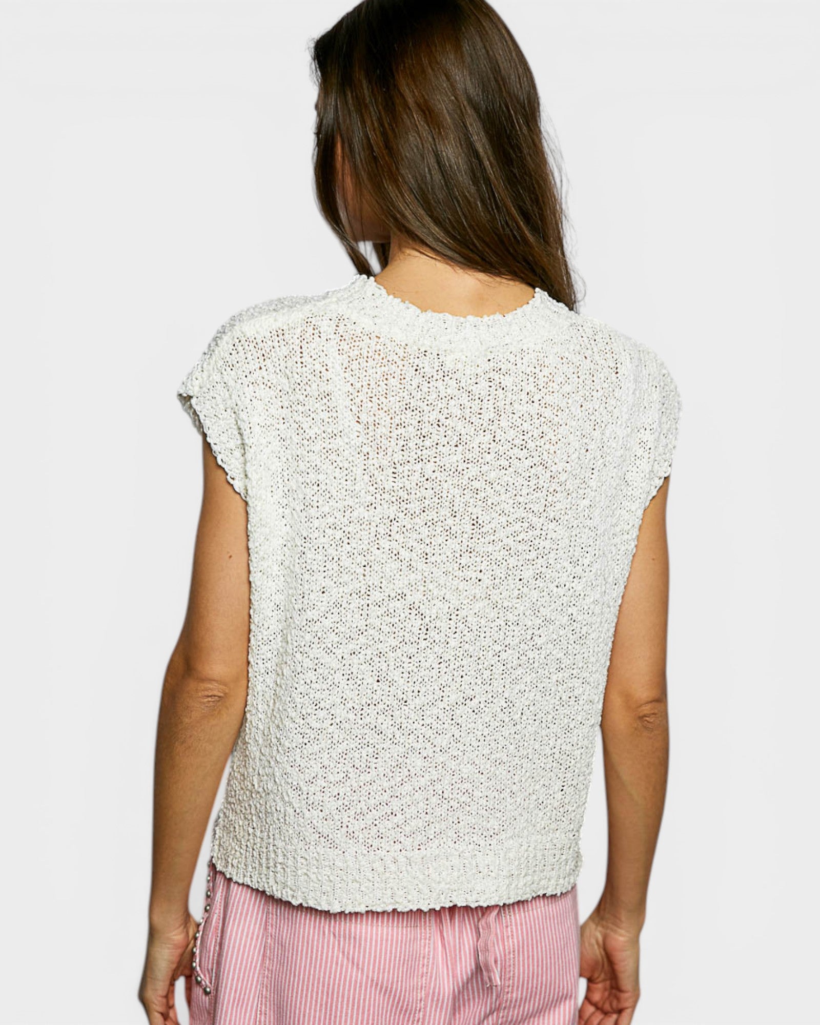 Ivory Star Knit Sweater Top