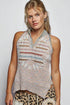 Blush Multi Knit Collared Tank