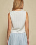 Ivory Sleeveless Cropped Knit Tank
