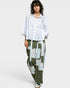 Off White Polka Dot Cotton Peplum Top