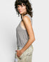 Heather Gray Ribbed Contrast Trim Tank Top