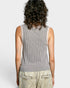 Heather Gray Ribbed Contrast Trim Tank Top