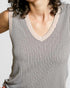 Heather Gray Ribbed Contrast Trim Tank Top