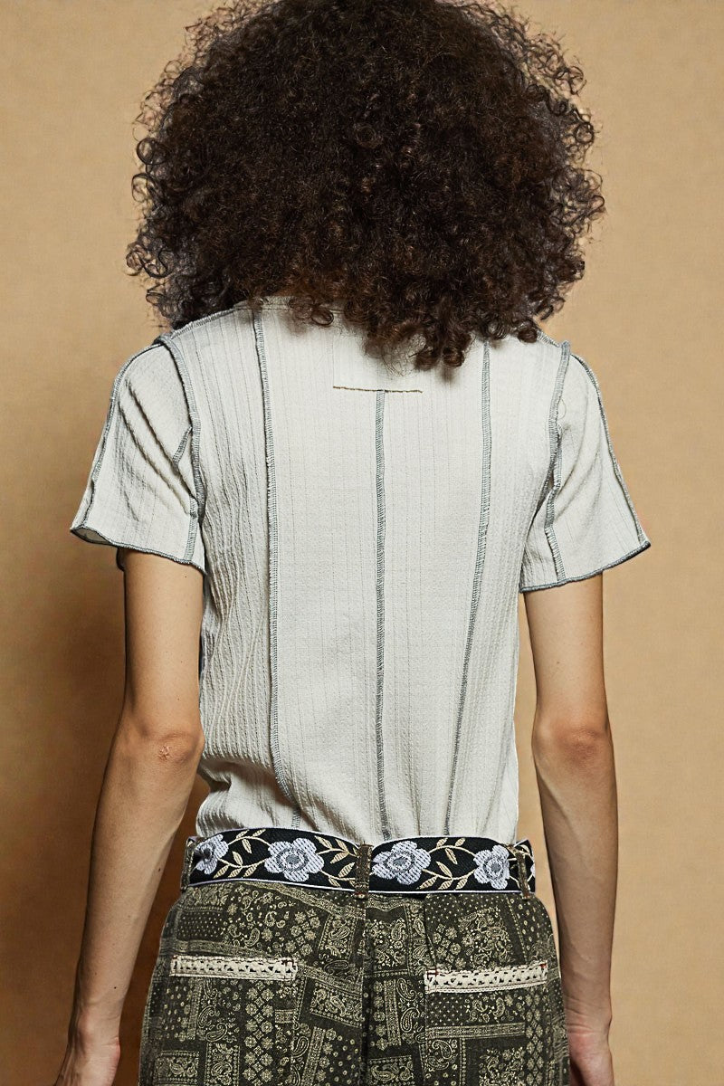 Meadow Ribbed Henley Tee