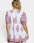 Ivory & Pink Floral Cotton Babydoll Top