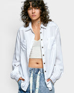 Off White Cotton Button Down Shirt