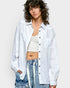 Off White Cotton Button Down Shirt