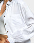 Off White Cotton Button Down Shirt