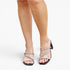 Tacones negros con tiras y diamantes de imitación