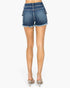 Dark Wash High-Rise Denim Cargo Shorts