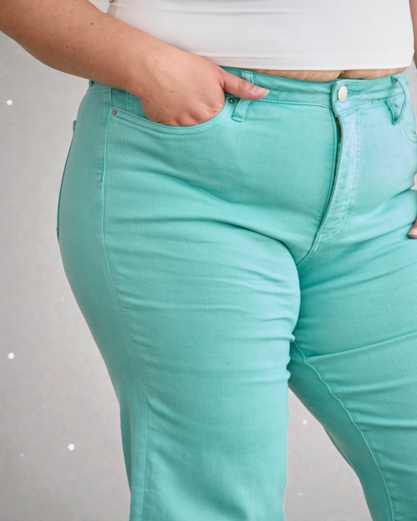 Aqua High Rise Cropped Wide Leg Jeans