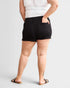 Short en jean taille haute gainant en noir