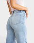Light Wash High Rise Tummy Control Crop Jeans