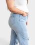 Light Wash High Rise Tummy Control Crop Jeans