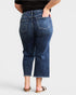 Dark Wash High Rise Tummy Control Crop Jeans