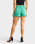 Short en jean taille haute avec ourlet brut et contrôle du ventre en couleur Caraïbes