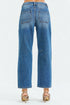 Medium Wash Utility Pocket Straight Jeans