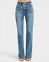 Blue jeans on a white background