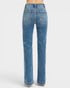 Blue jeans on a white background