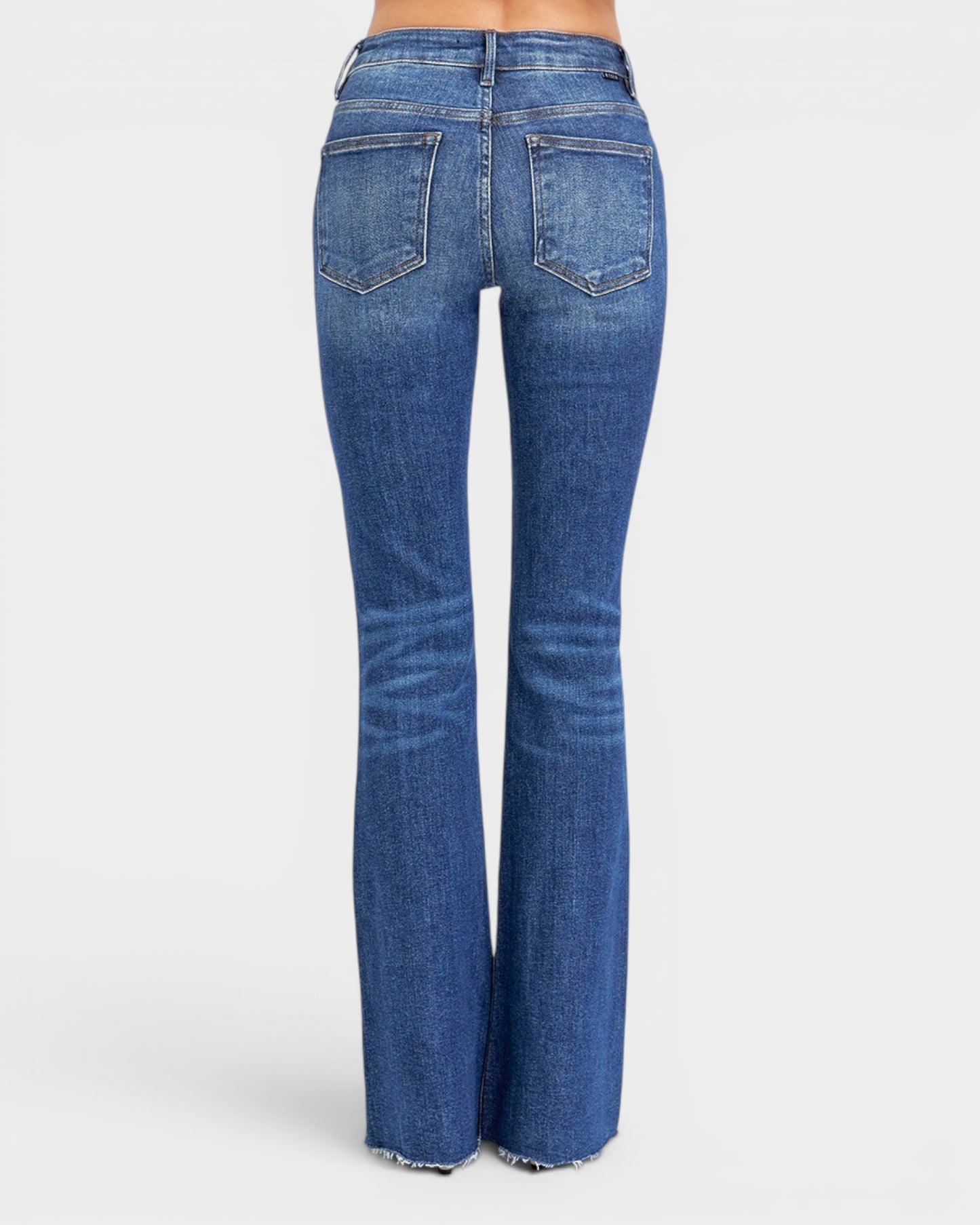 Blue jeans on a white background