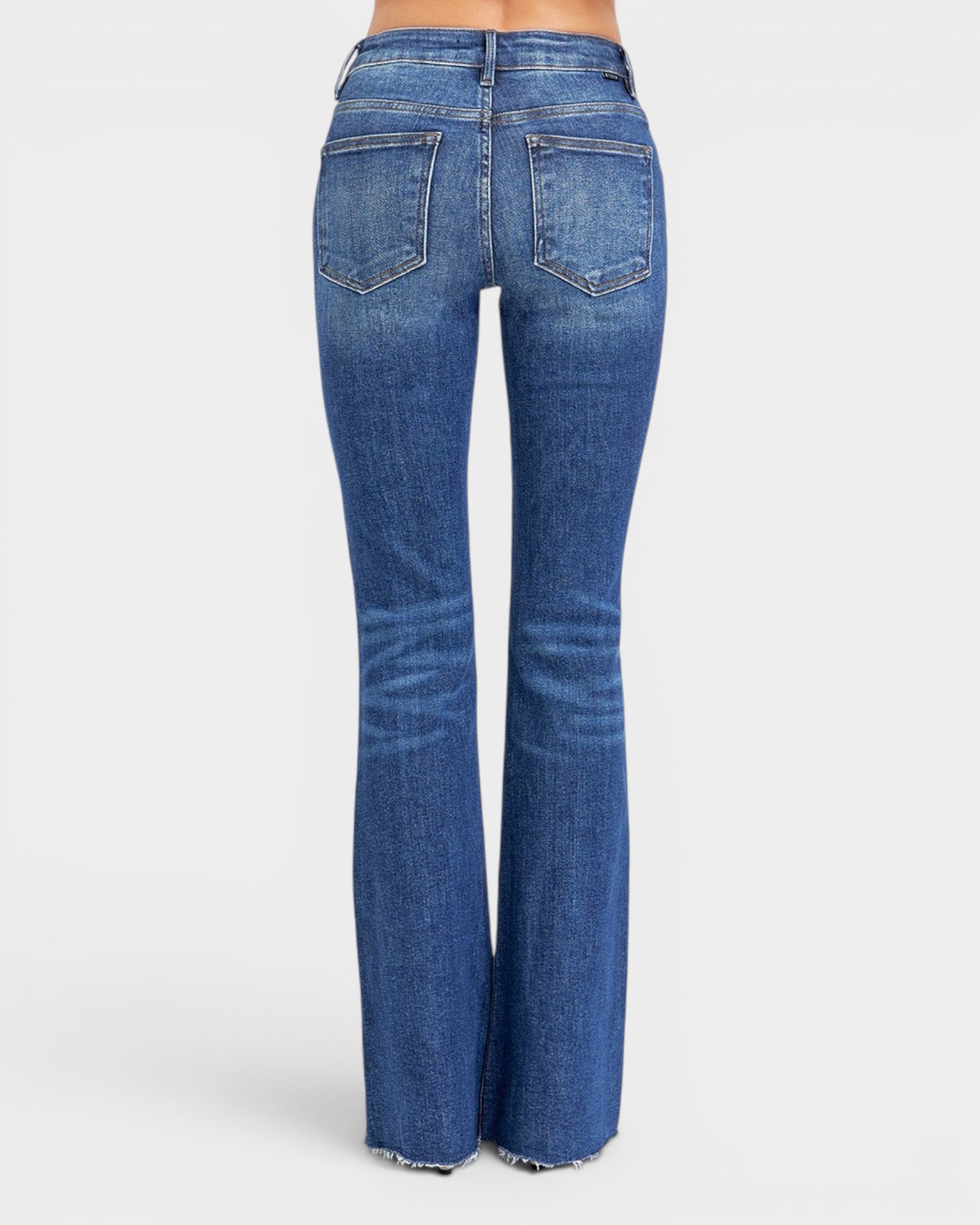 Blue jeans on a white background
