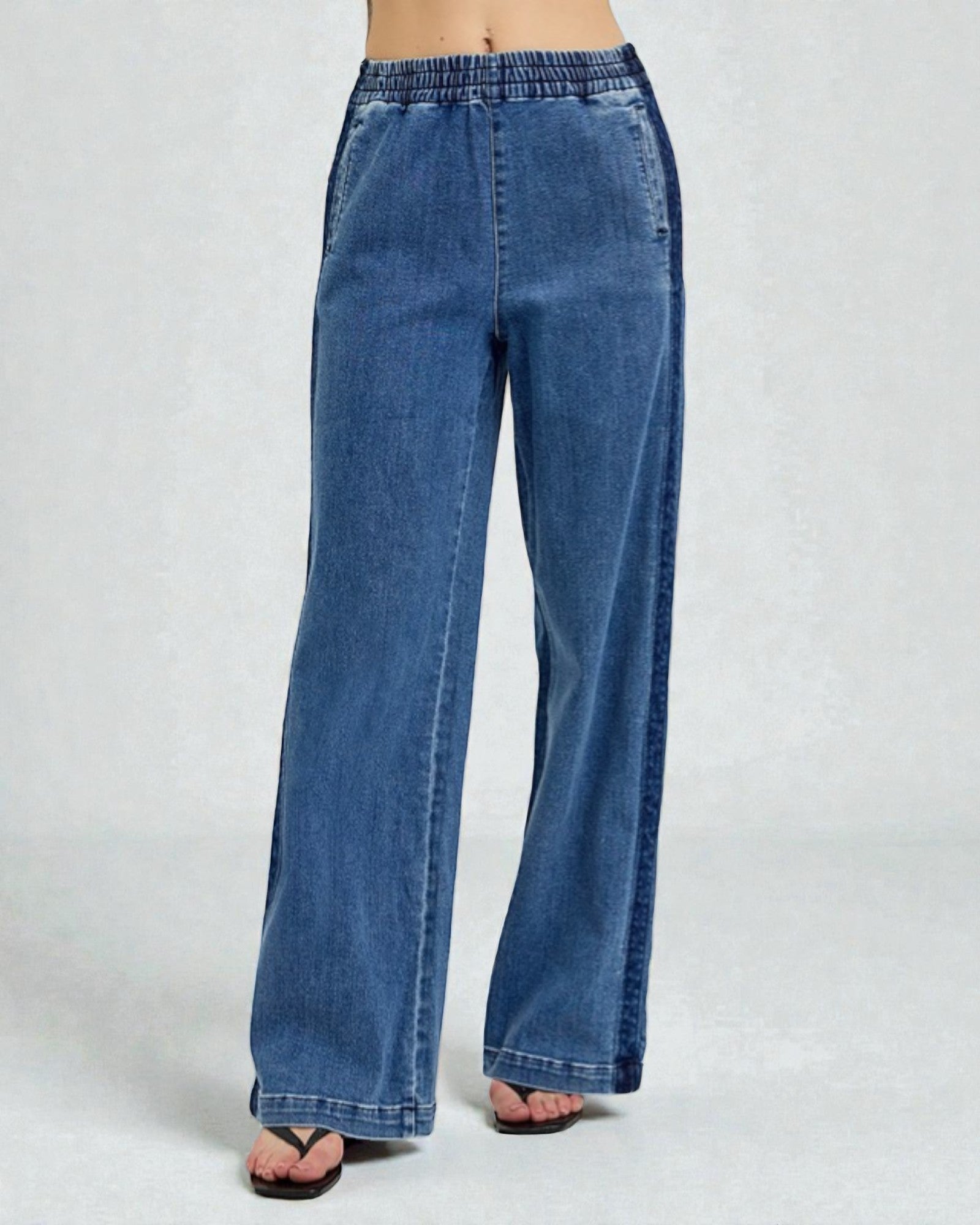 Blue jeans on a white background