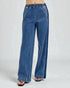 Blue jeans on a white background