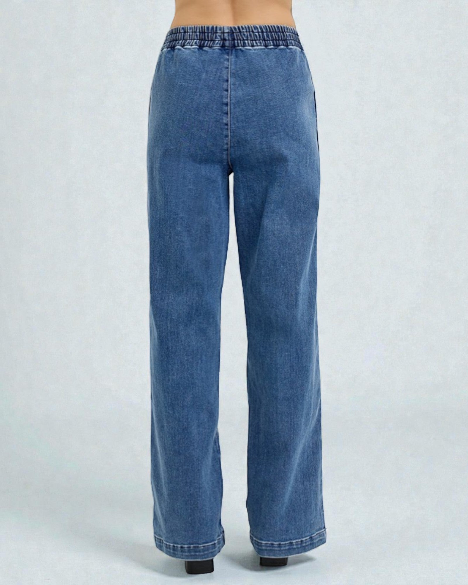 Blue jeans on a white background