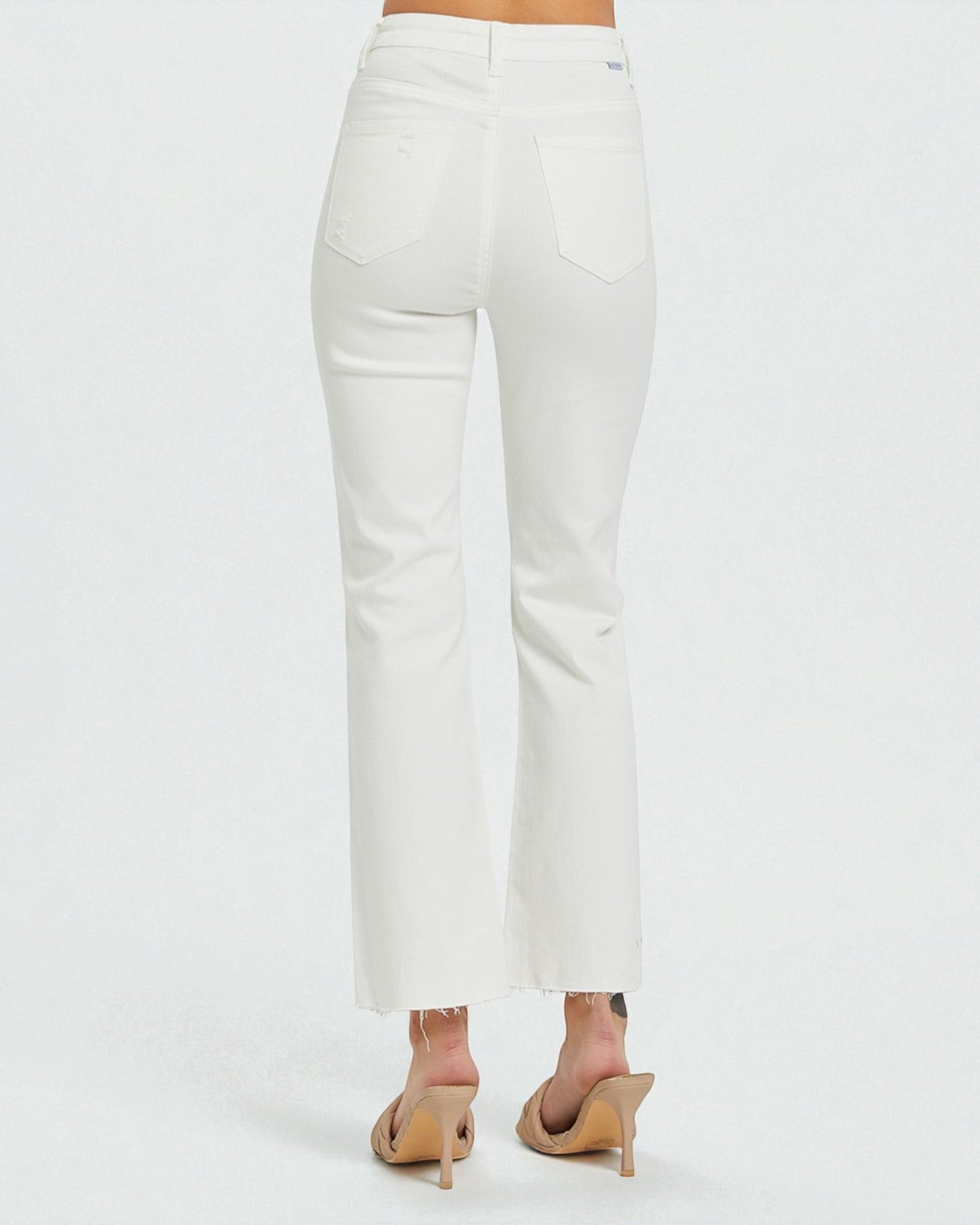 White pants on a white background