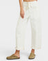 Person wearing white pants with a plain background