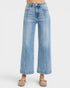 Light Wash High Rise Wide Leg Crop Jeans