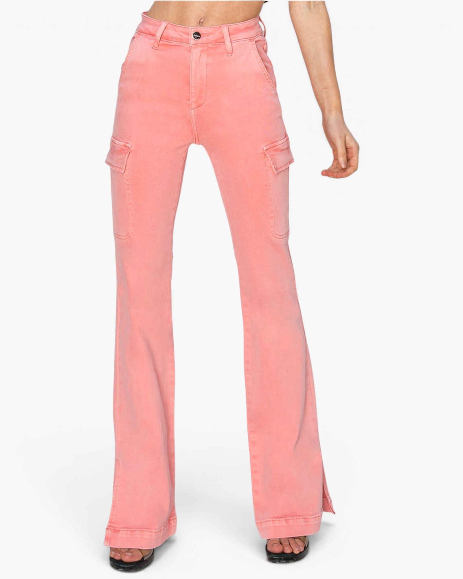 Flamingo High Rise Cargo Bootcut Jeans