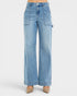 Light blue jeans on a white background