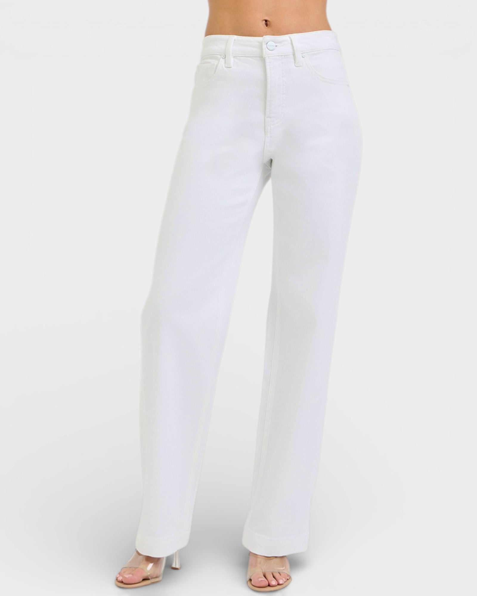 White pants on a white background