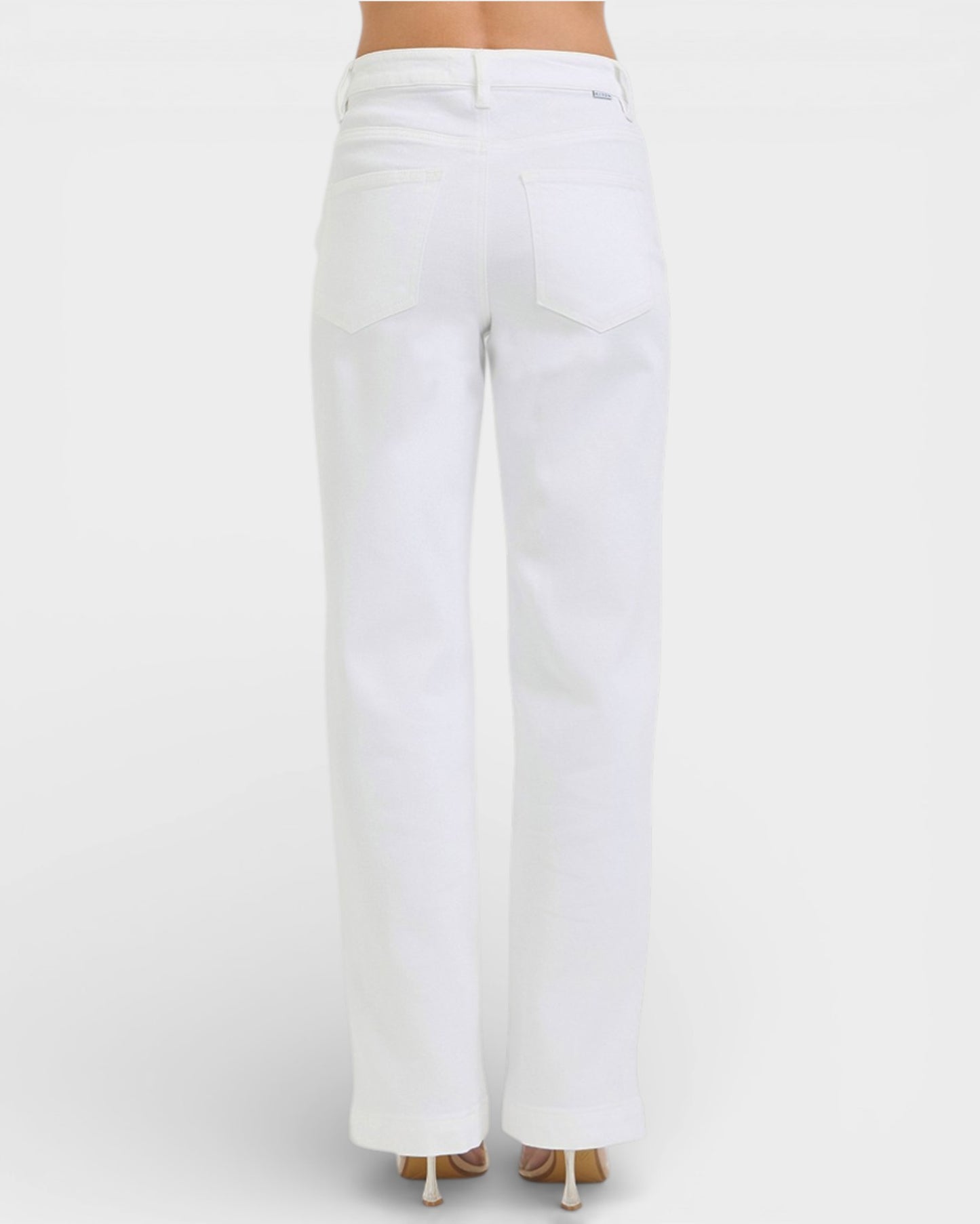 White pants on a white background