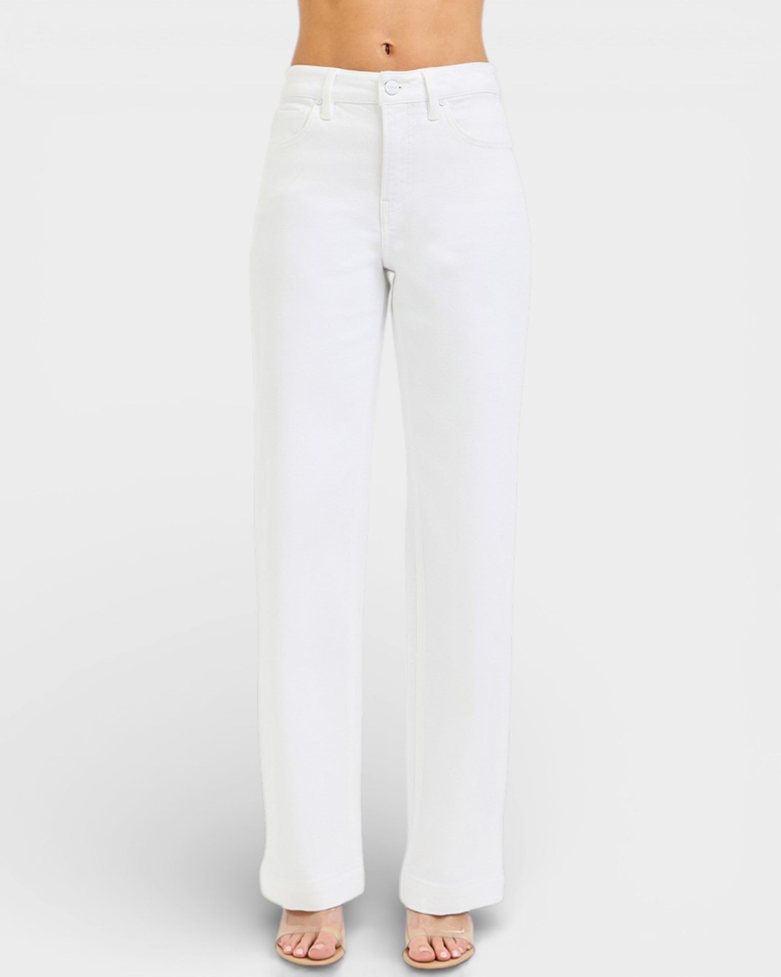 White pants on a white background